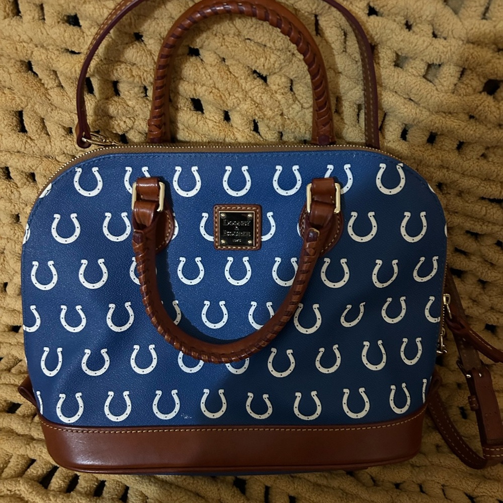 Indianapolis Colts Dooney & Bourke Signature Domed Zip Satchel Purse
